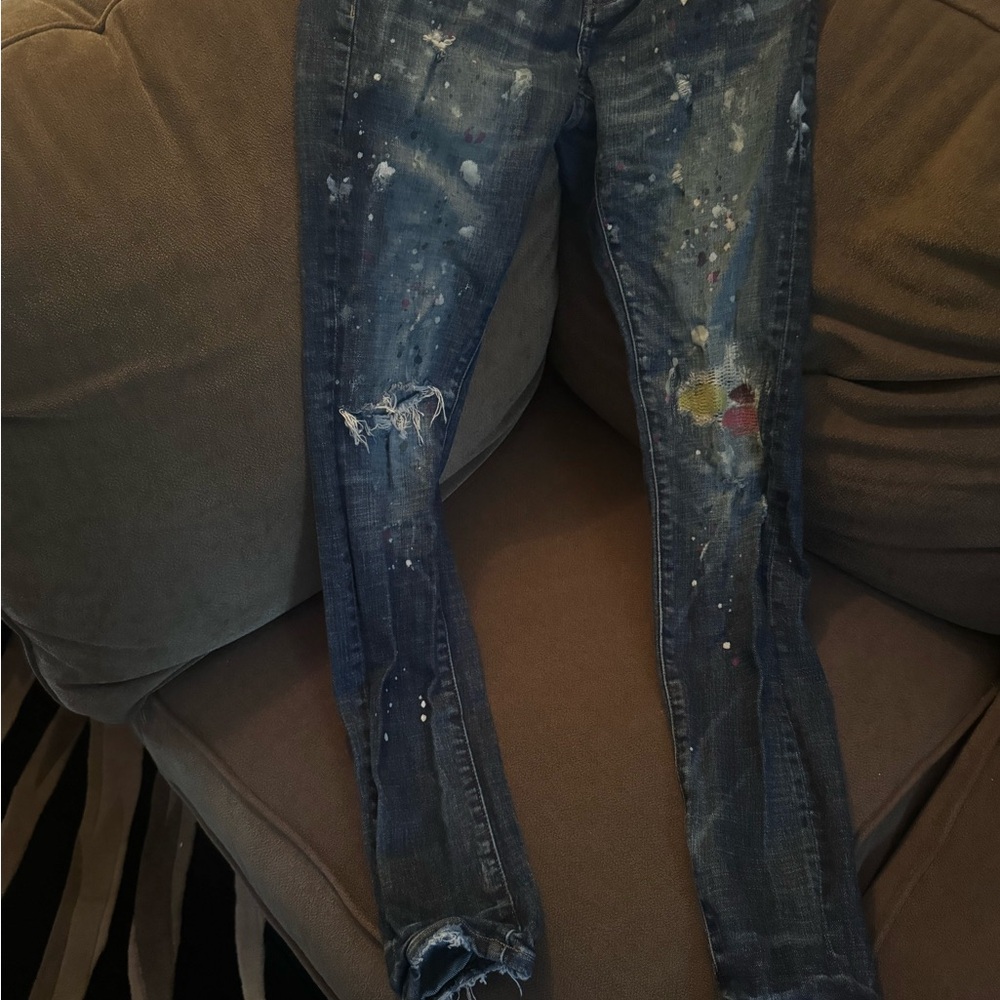 Purple brand distressed jeans, size 28